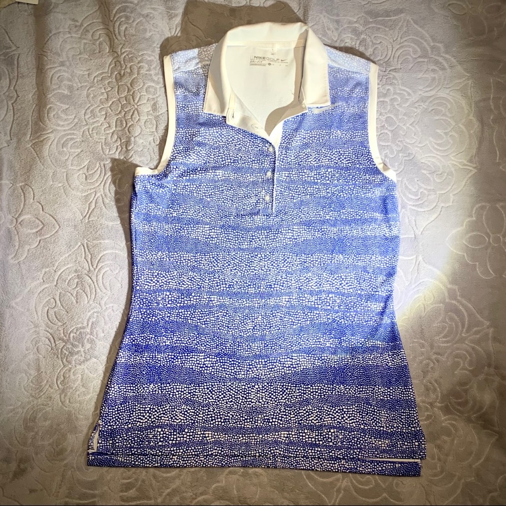 Nike dri-fit golf sleeveless polo top